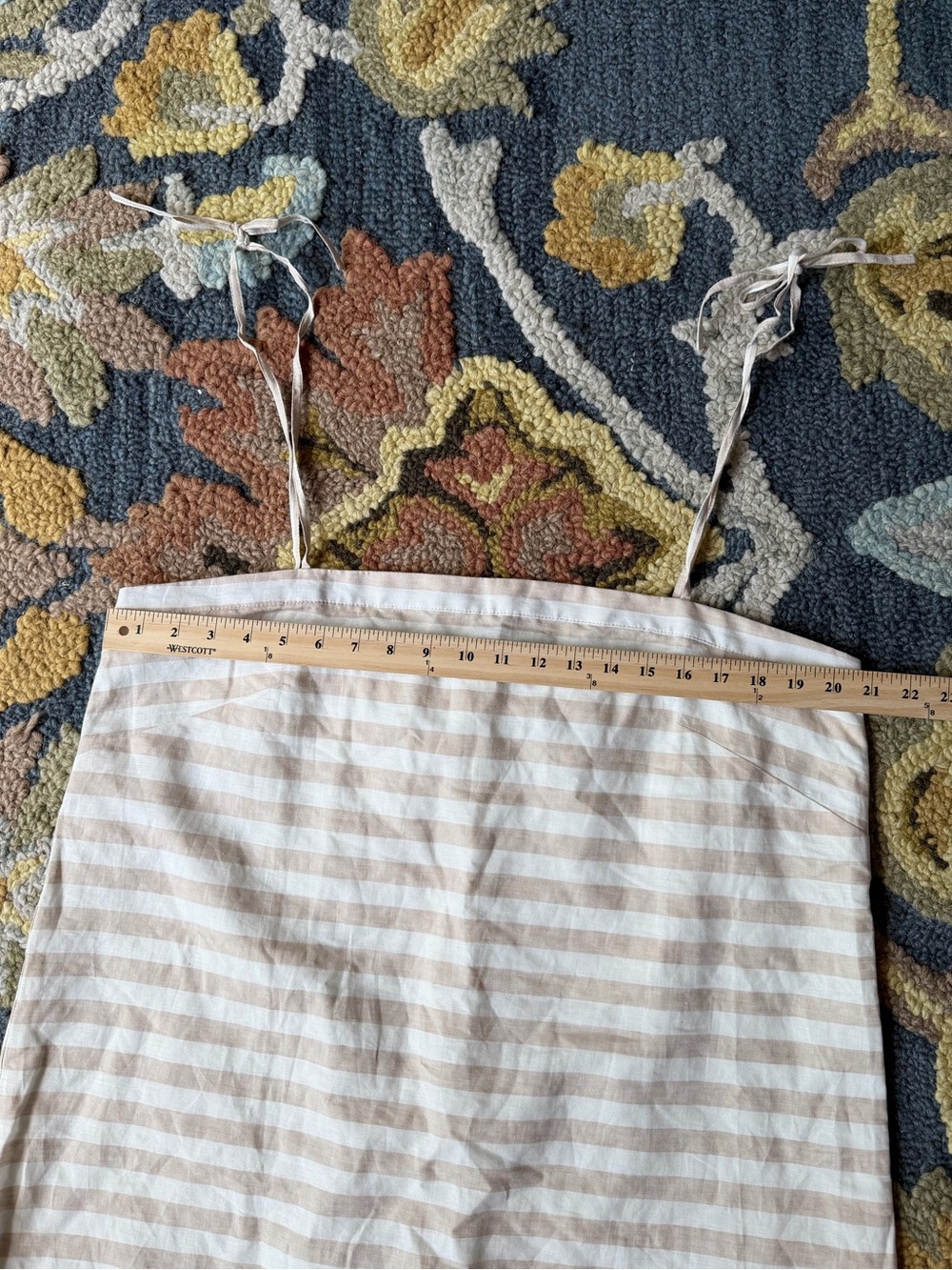 J. Crew Striped Tie‑Strap Sundress in Cream and White Size XL - Picture 4 of 10